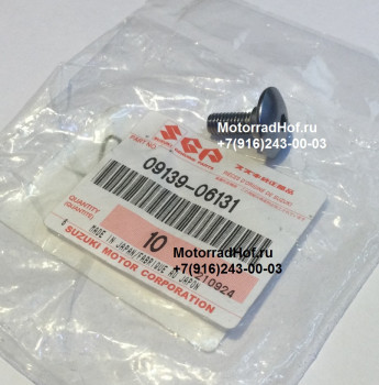 Винт крепления пластика Suzuki GSX-R750 оригинал (арт. 09139-06131), аналог 09139-06131-000, 0913906131000, , SCREW, FRONT, Suzuki