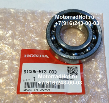 Подшипник 6206 (Ntn) Honda GL1800C GOLD WING оригинал (арт. 91006MT3003), аналог 91011MN5003, 91011-MN5-003, Bearing, Radial Ball, 6206 (Ntn), Honda