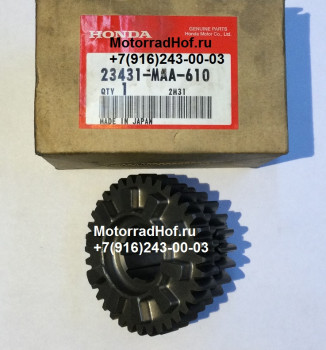 Шестерня КПП (23Т/36Т) Honda VT1100C оригинал (арт. 23431MAA610), Gear , Mainshaft Second &amp; Fourth (23T/36T), Honda