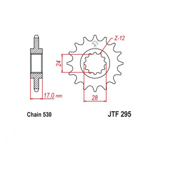 Ведущая звезда с демпфером JTF295.15RB JTF295-15RB оригинал (арт. F29515RB), аналог JTF295-15, JTF29515, JTF 295-15, JTF 29515