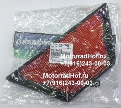 Воздушный фильтр Kawasaki ZZR1400 ABS оригинал (арт. 11013-0718), аналог 110130718, ELEMENT-AIR FILTER, Kawasaki