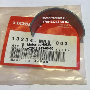 Вкладыш шатунный A, Rr. Connecting Rod (Blue) Honda XL1000VA оригинал (арт. 13234MBB003), Bearing A, Rr. Connecting Rod (Blue), Honda