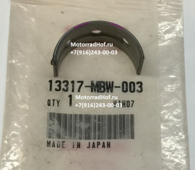 Вкладыш коренной BEARING E, CRANKSHAFT (PINK) Honda CBR600F4i оригинал (арт. 13317MBW003), аналог 13317-MBW-000, 13317MBW000