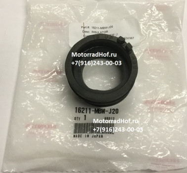 Переходник (голова-блок заслонок) INSULATOR Honda оригинал (арт. 16211MBWJ20), Insulator, Throttle Body, Honda