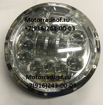 Фара диодная 7" хром (оптика) Honda CB1300 не оригинал (арт. 33120MAZ003Chrome), аналог 33120-KV0-701, 33120-KV0-703, 33120-MAZ-000, 33120KV0701, 33120KV0703, 33120MAZ000, 33120-MAZ-003