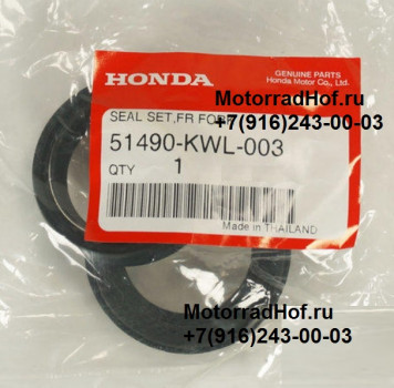 Сальник + пыльник вилки Honda CBR300R ABS оригинал  оригинал, комплект на одно перо (37x50x11) (арт. 51490KWL003), аналог 51490-KVK-901, 51490KVK901