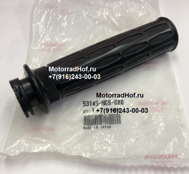 Грипса (ручка руля) правая Honda GL1500C GOLD WING оригинал (арт. 53145MG9680), GRIP COMP., R., Honda