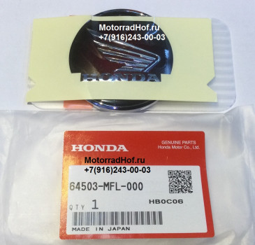 Наклейка правая на топливный бак HONDA CBR1000RR оригина (арт. 64503MFL000), Badge, R. Product, Honda