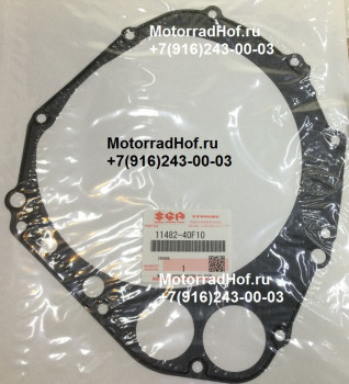 Прокладка крышки сцепления Suzuki GSX-R600 оригинал (арт. 11482-40F10), аналог 11482-40F10-000, 1148240F10000, 11482-35F00-000, 11482-40F00-000, 1148235F00000, 1148240F00000, Gasket, Clutch Cover, Suzuki
