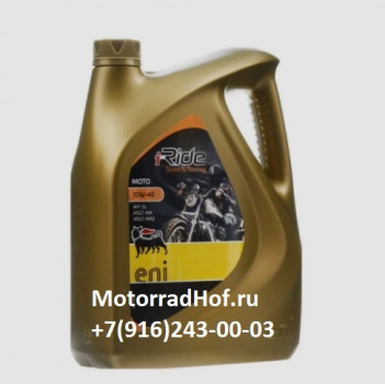 ENI I-Ride moto Street &amp; Touring 10W40 4T (4 л.) оригинал (арт. I-Ride moto 10W40 4л), аналог 154697 полусинтетика