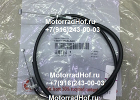 Трос газа прямой Honda VT1100C оригинал (арт. 17910MCKA00), CABLE COMP. A, THROTTLE, Honda