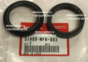Сальник + пыльник вилки Honda оригинал, комплект на одно перо (43X54X11 / 43X54,5X13) (арт. 51490MFB003) аналог 51490MZ1305