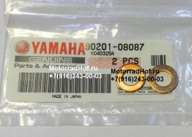 Сливная шайба Yamaha YZF-R6 оригинал (арт. 90201-08087-00), аналог 902010808700, 34111-17500-00, 90430-08119-00, 90430-08818-00, 341111750000, 904300811900, 904300881800, Washer, Plate, Yamaha