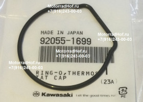 O-Ring уплотнительное кольцо крышки термостата Kawasaki ZZR1400 ABS оригинал (арт. 92055-1699), аналог 92055-1533, 920551533, 920551699, RING-O,Thermostat Cap, Kawasaki