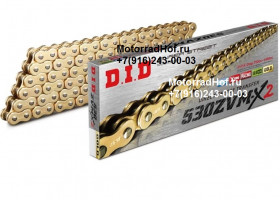 Цепь DID D530ZVMX2112GG "ЗОЛОТАЯ-ЗОЛОТАЯ" УСИЛЕННАЯ оригинал (арт. D530ZVMX2GG112), аналог DID530ZVMX2GG112, DID50ZVMX2 G&G-112, DID50ZVMX2G&G-112, D530ZVMXGG112