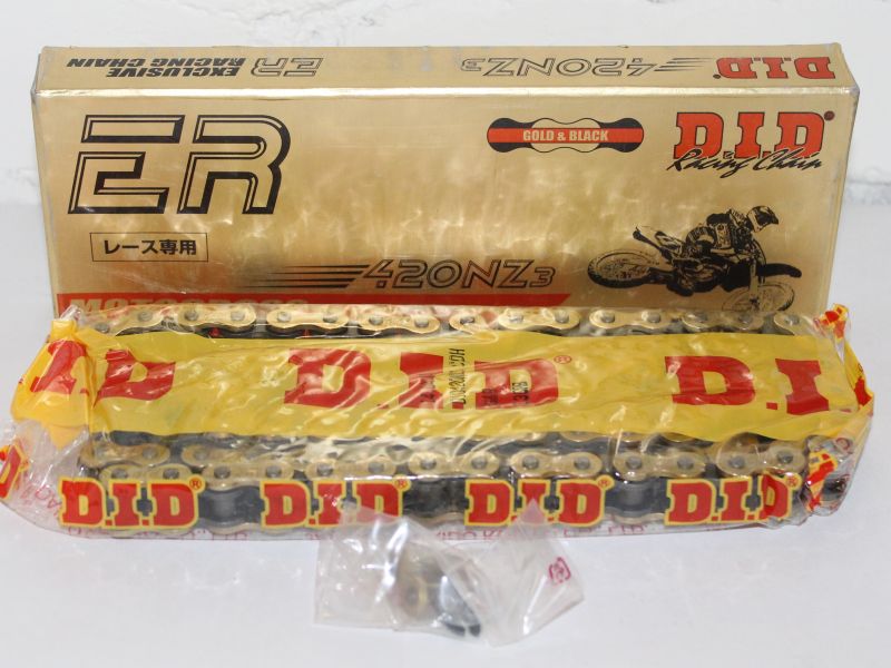 ЦЕПЬ DID D420NZ3GB - 130 GOLD&amp;BLACK "ЗОЛОТАЯ-ЧЁРНАЯ" усиленная оригинал (арт. D420NZ3GB130), аналог DID420NZ3 G&amp;B-130, DID420NZ3-130