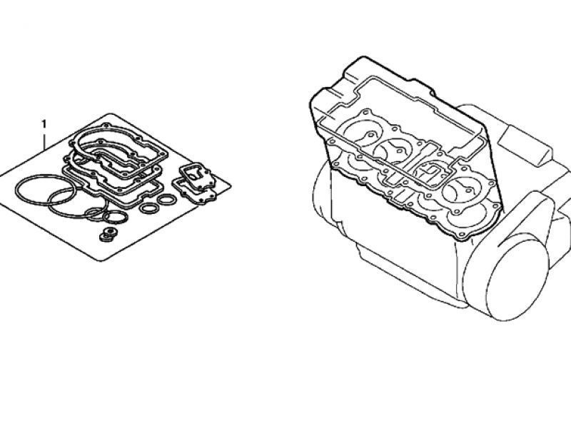 Прокладки двигателя Honda CBR1000RA оригинал, комплект (арт. 06111MFL000), Gasket Kit A, Honda