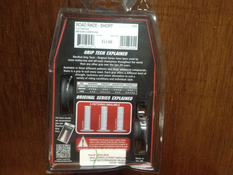 Грипсы Renthal medium compound оригинал (арт. 0630-0644), аналог 06300644, G-148, G148