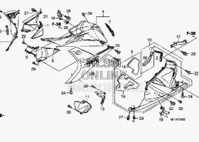 Накладка пластика левая Honda оригинал (арт. 64380-MFJ-A40)